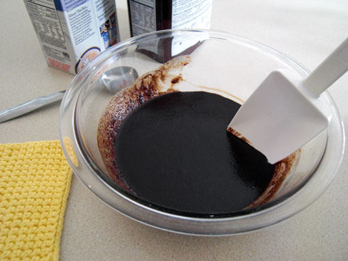 Scraping the bowl is essential to avoid sugared fudge.